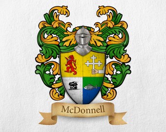 McDonnell (Irish Origin) Family Crest - Print