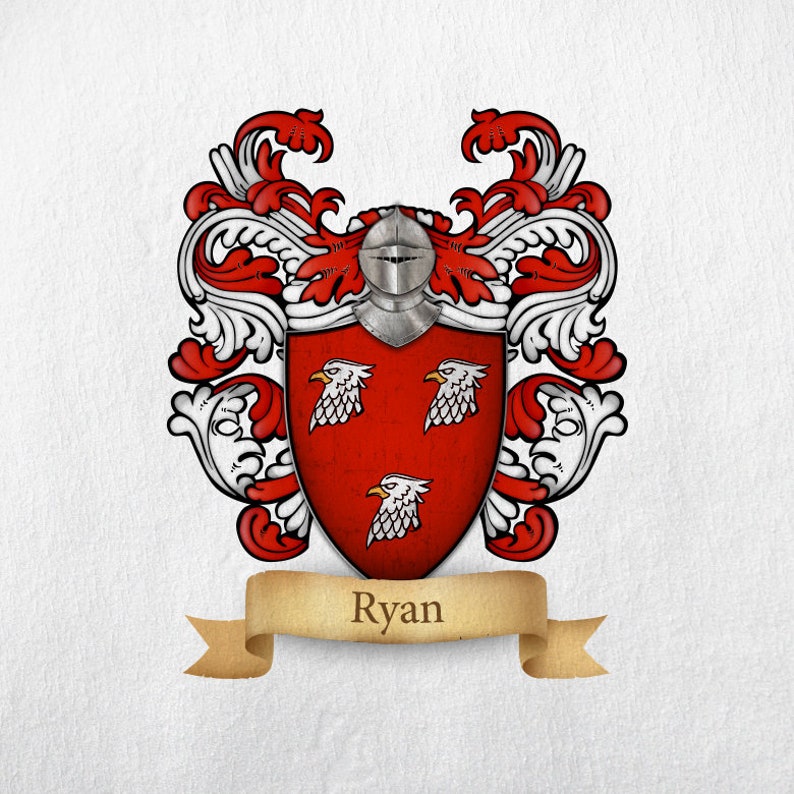 "Ryan Coat of Arms / Ryan Family Crest" Framed Art Print