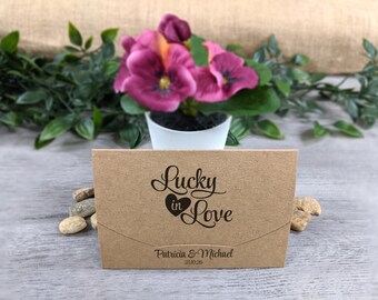 Lottery Scratch Card Ticket Envelope for Wedding Favors - Lucky in Love Wallet