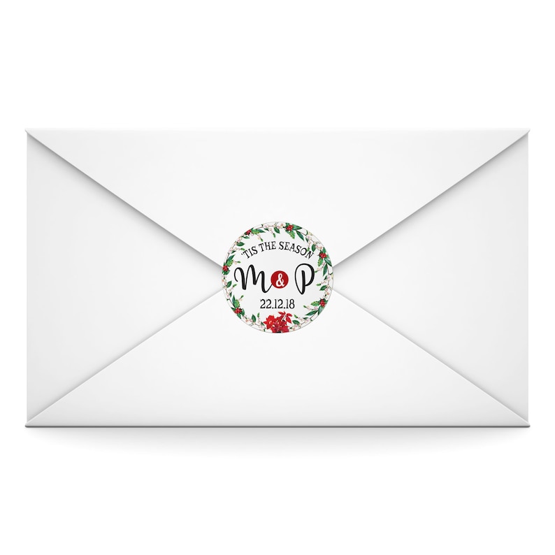 WinterChristmas Themed Wedding Envelope SealsFavorsStickers