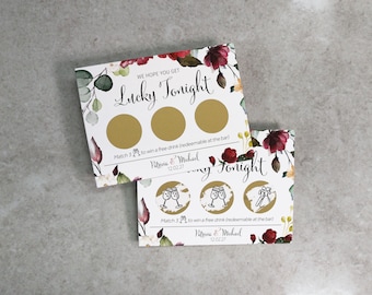 Fall Personalised Drinks Voucher Scratch Off Cards