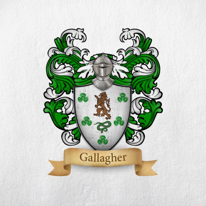 Gallagher Family Crest Print Etsy