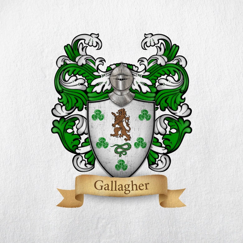 Gallagher Family Crest Print - Etsy