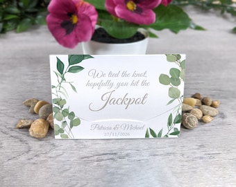 Wedding Scratch Card Holder – Personalised Wedding Favours