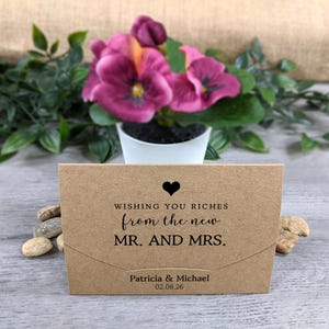 Lottery Ticket Envelope for Wedding Favors - We Tied the Knot in Style!