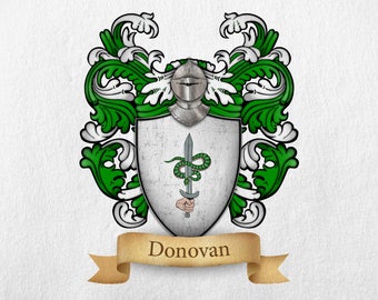 Donovan Family Crest - Print