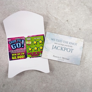 Porte-cartes à gratter effet marbre, idéal pour les cadeaux de mariage à gratter
