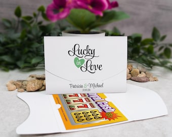 Lucky in Love: Wedding Favour Scratch Card Wallet