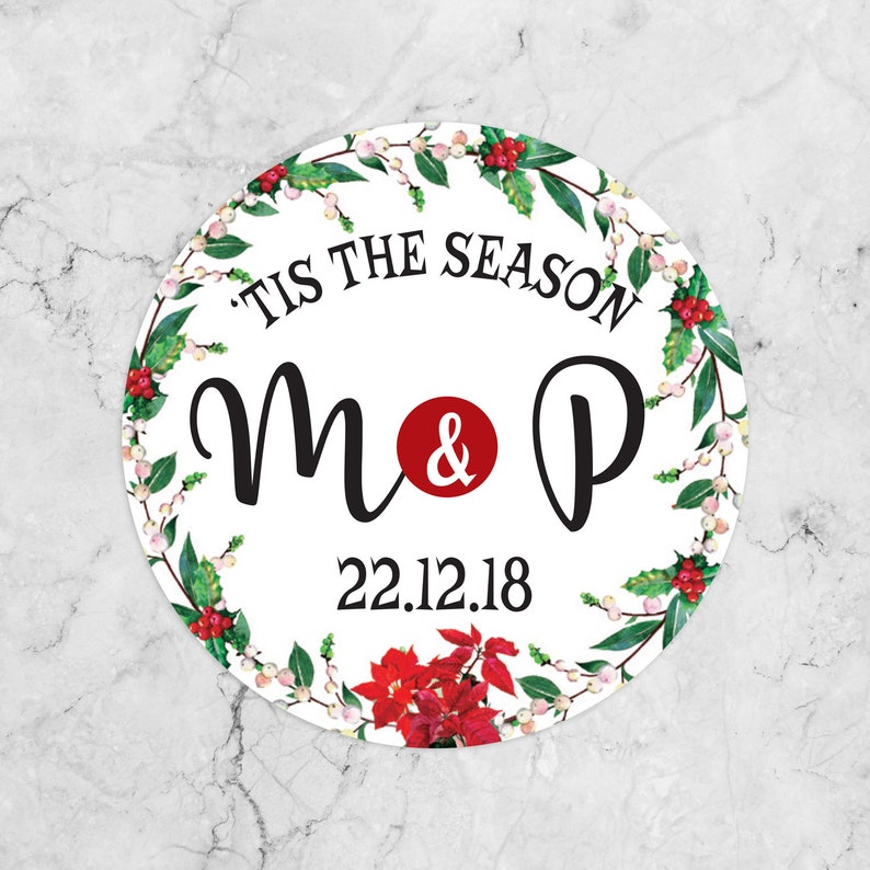 WinterChristmas Themed Wedding Envelope SealsFavorsStickers