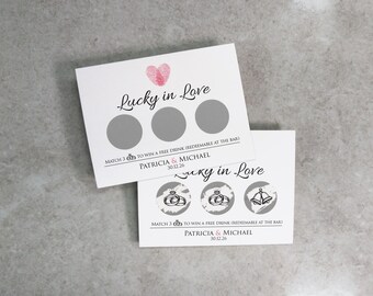 Fingerprint Personalised Drinks Voucher Scratch Off Cards