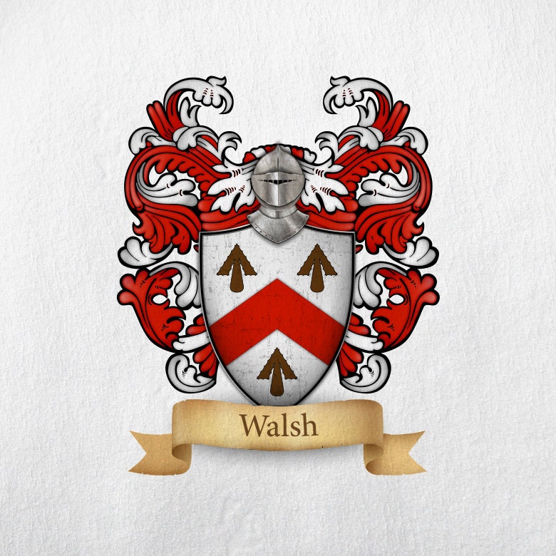 Walsh Family Crest Print Etsy Walsh Family Crest Print Etsy