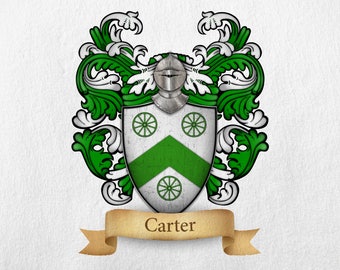 Carter (English Origin) Family Crest - Print