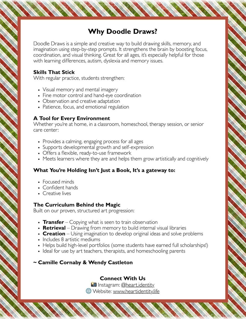 Advanced Seasonal Doodle Draws, Drawing Prompts for ADHD Focus Skills ...