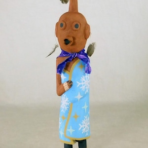 Traditional Hopi Mud Head Kachina Rams Fan