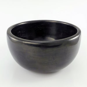 Carmel Romero Santa Clara Black Polished Pottery Bowl