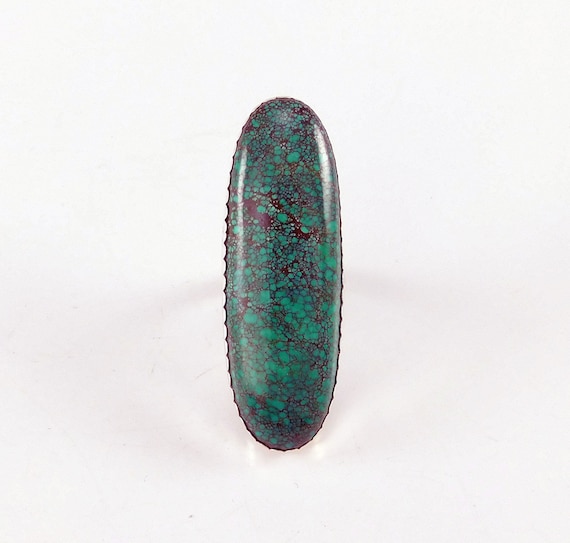 Large Turquoise Silver Statement Ring - image 2