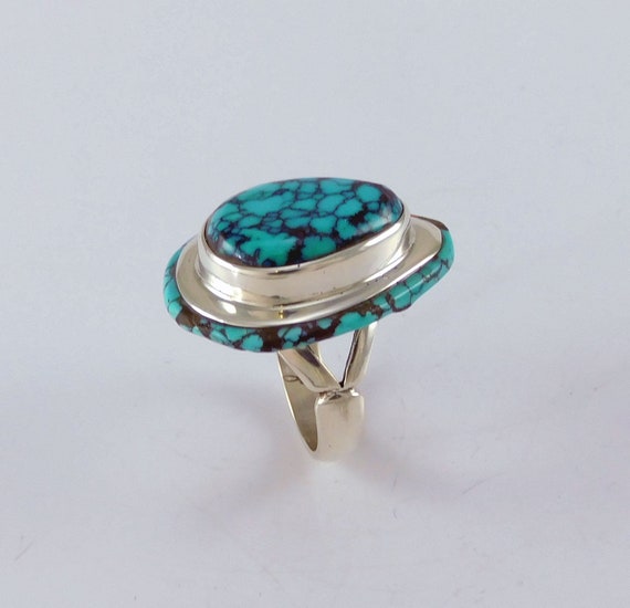 Modernist Native American Statement Ring - image 3