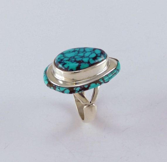 Modernist Native American Statement Ring - image 3