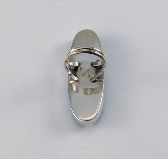 Large Turquoise Silver Statement Ring - image 3