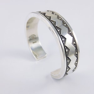 Sale Price JJ Otero Heavy Silver Stamped Cuff Bracelet