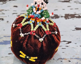 Zuni Indian Beaded Doll Ornament Pin Cushion Doll