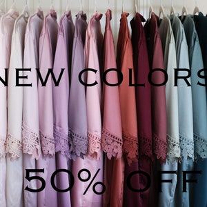 Bridesmaid robes - bridal robe - bridesmaid gift - bridal party robes - robe - bride robe -satin robes -wedding robes -robes for bridesmaids