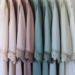 Taupe Bridesmaid robes- Champagne bridesmaid robes-Eucalyptus bridal party robes - Sage bridesmaid robes-wedding robes-robes for bridesmaids