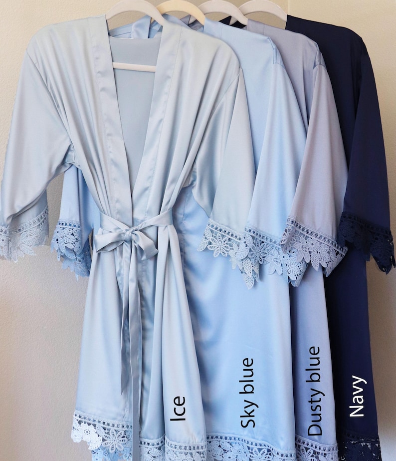 Wine, Cabernet Bridesmaid Robes - Dusty Rose Getting Ready Robes For Bridesmaids afbeelding 7