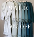 Sage green Bridesmaid Robes, Eucalyptus Bridal Party Getting Ready Robes for Bridesmaids