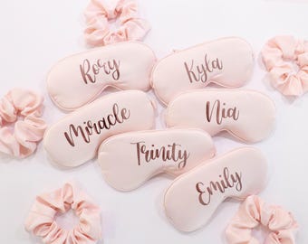 Satin Sleep Eye Mask, Bachelorette Party Favor, Bridesmaid Gift
