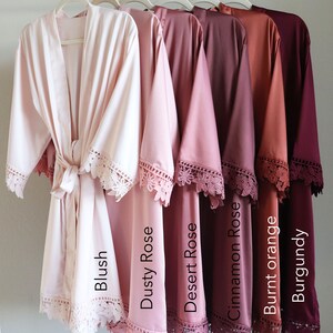 Rust Bridesmaid Robes - Rust Bridal Party Robes - Terracotta Robes ...