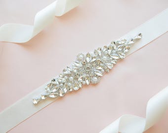 Bridal belt - bridal sash - wedding dress belt - bridal belts and sashes -wedding belt-wedding sash -rhinestone sash -rhinestone bridal belt