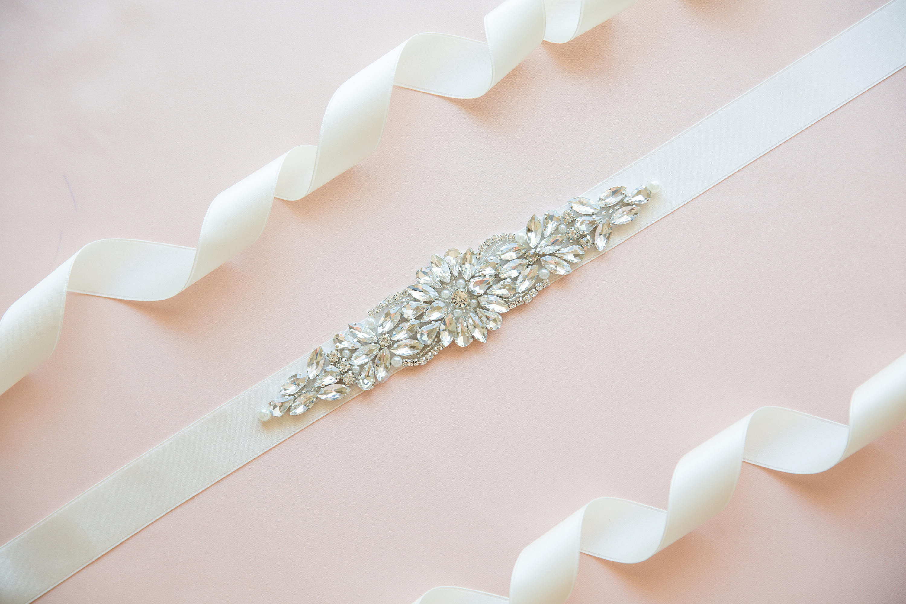 Ivory Crystal Bridal Sash Belt Rhinestone Wedding Dress Belt 120” NWT Ivory Bridal Belts and Sashes for sale | eBay main image 2
