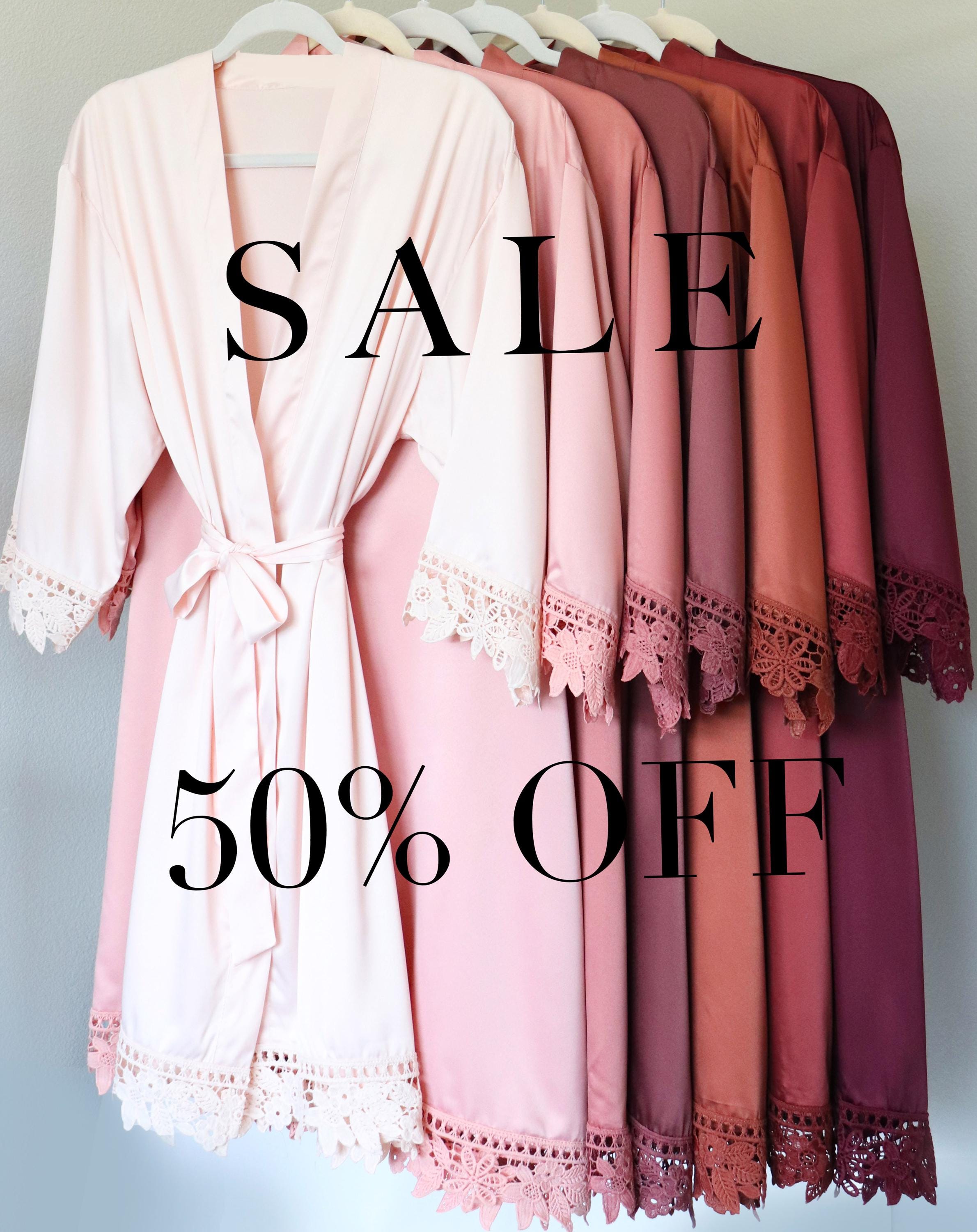 Bridesmaid robes- Dusty rose bridesmaid robes- Desert rose bridal party robes-Cabernet robes-Rust wedding robes- Blush robes for bridesmaids