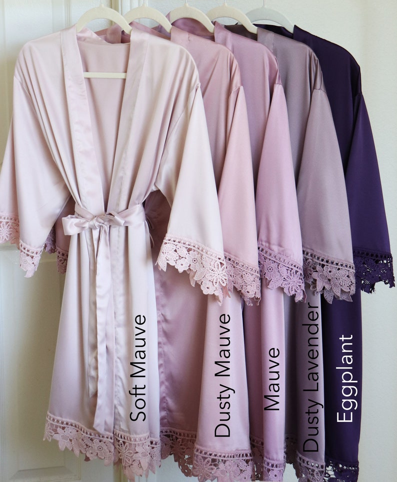 Bridesmaid robes bridal robe bridesmaid gift bridal party robes robe bride robe satin robes wedding robes robes for bridesmaids image 6