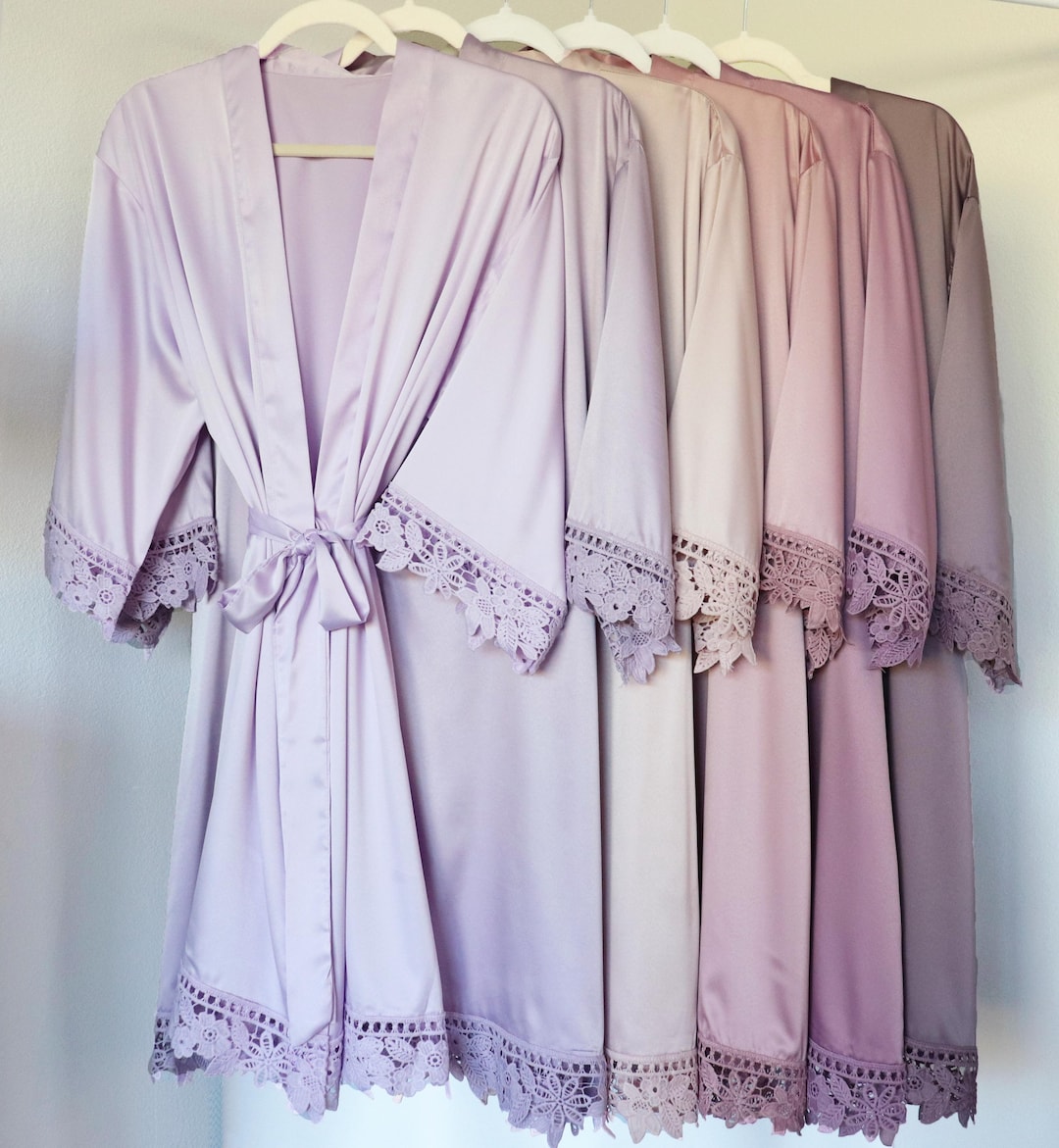 Spring Colors Robe Lilac, Mauve, Lavender, Eggplant, Purple Bridesmaid Robes, Spring ...