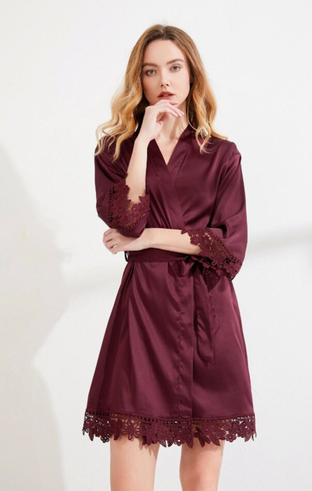 Burgundy Bridesmaid Robes Burgundy Bridal Robe burgundy Etsy