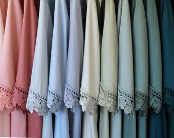 Dusty Blue Wedding, Getting Ready Bridal Party Robes For Bridesmaids