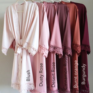 Bridesmaid robes bridal robe bridesmaid gift bridal party robes robe bride robe satin robes wedding robes robes for bridesmaids image 5