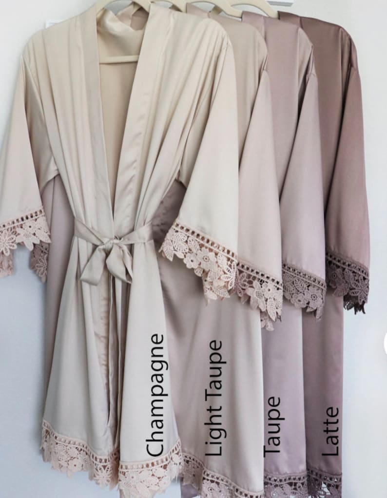 Bridesmaid robes bridal robe bridesmaid gift bridal party robes robe bride robe satin robes wedding robes robes for bridesmaids image 8