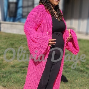 Crochet Romantic Large Bell Sleeve Cardigan Sweater Duster Pattern