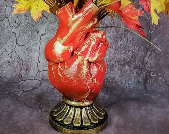 Heart Vase Sculpture - 3D Printed Hart Vase - Anatomical Heart Vase