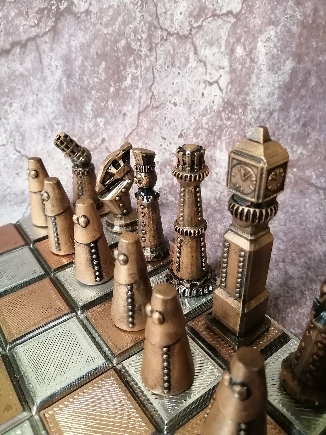 Industrial Steampunk Chess Set Dieselpunk Chess Set Hand | Etsy
