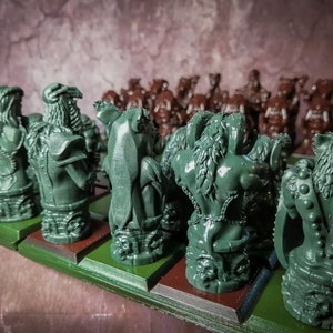 Chess Set Fantasy Nature | Forest Monsters Chess Set