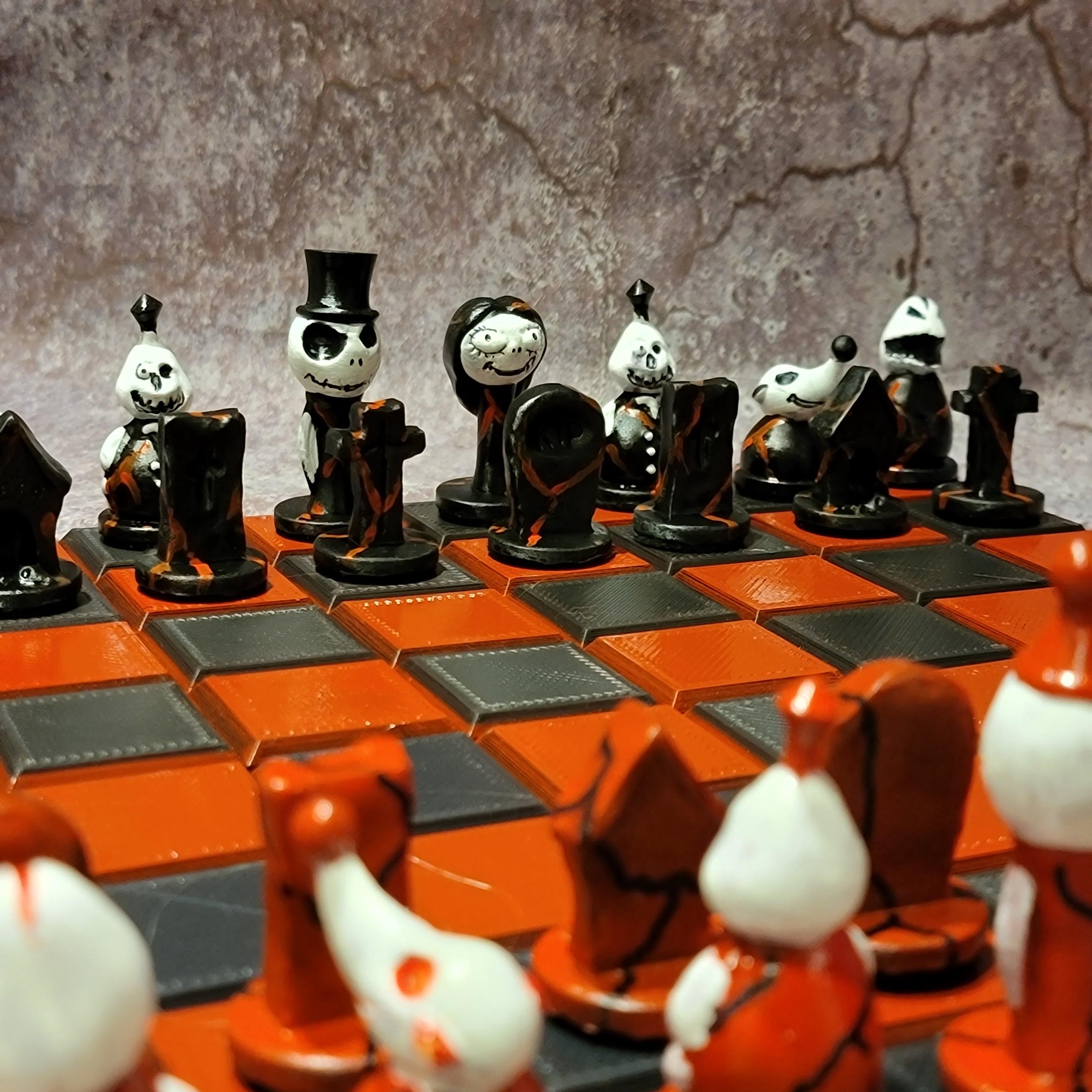 ナイトメアー・ビフォア・クリスマスのチェスセット 3Dプリント - Etsy