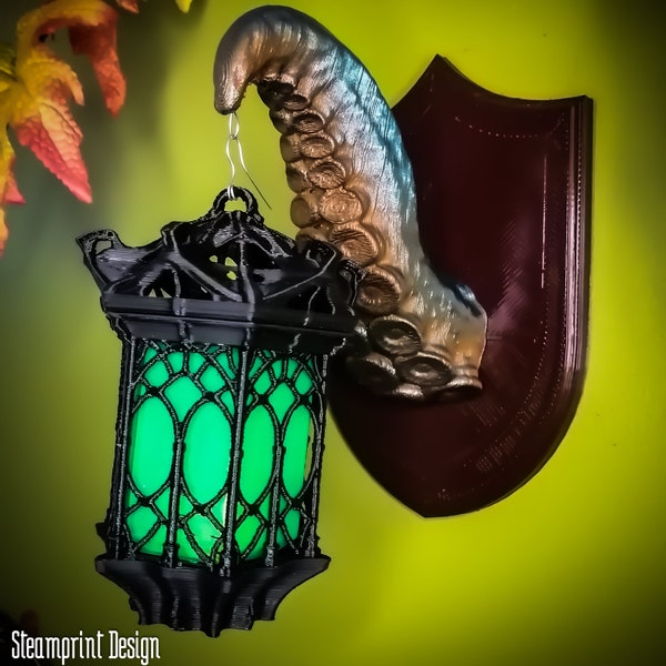 Steampunk Lamp | Tentacle Wall Lantern | Steampunk Tea Light Holder