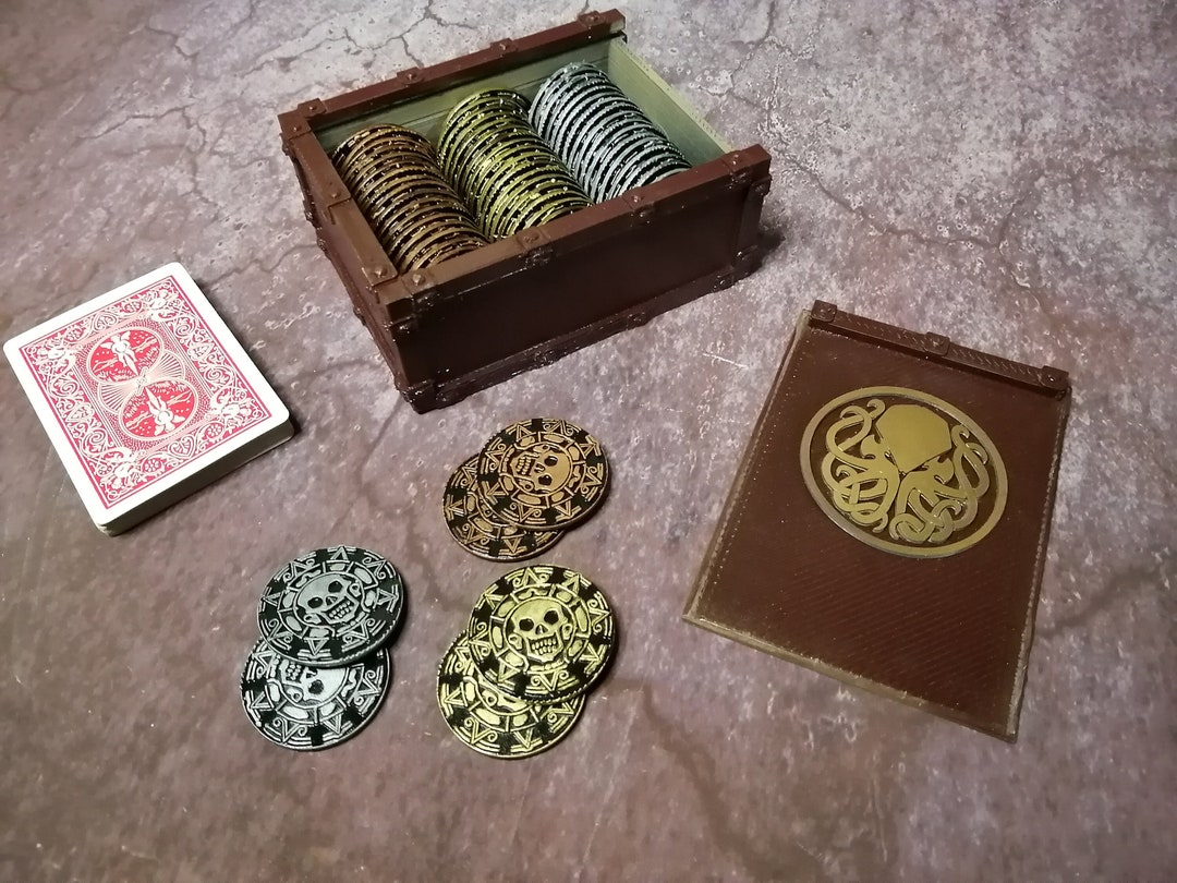 3D Printed Pirates of the Caribbean Poker Chips Deluxe Poker Chip Set
