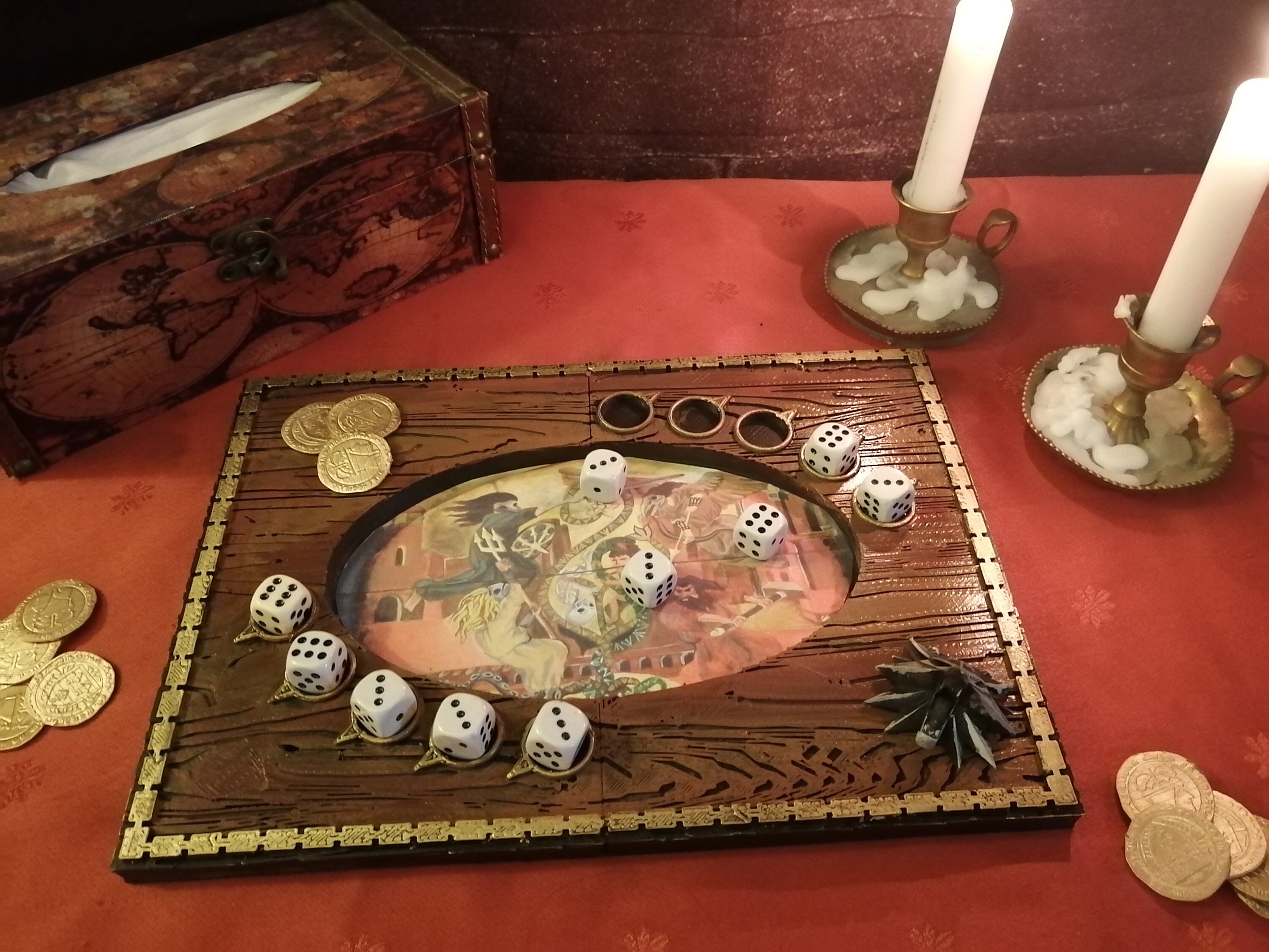 Witcher Dice Poker Board Witcher Board Game Witcher 2 Dice Etsy Canada