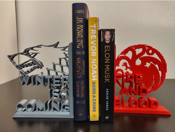 Game Of Thrones Book End Targaryen Book End Stark Book End Etsy