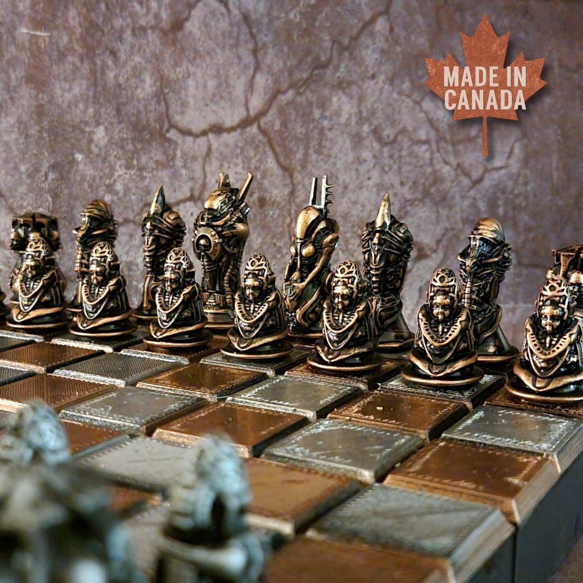 Xenomorph Chess Set - Geiger Inspired Alien Chess Set - Etsy